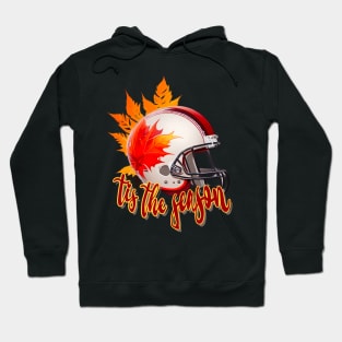 Tis the season football pumpkin fall autumn Hoodie